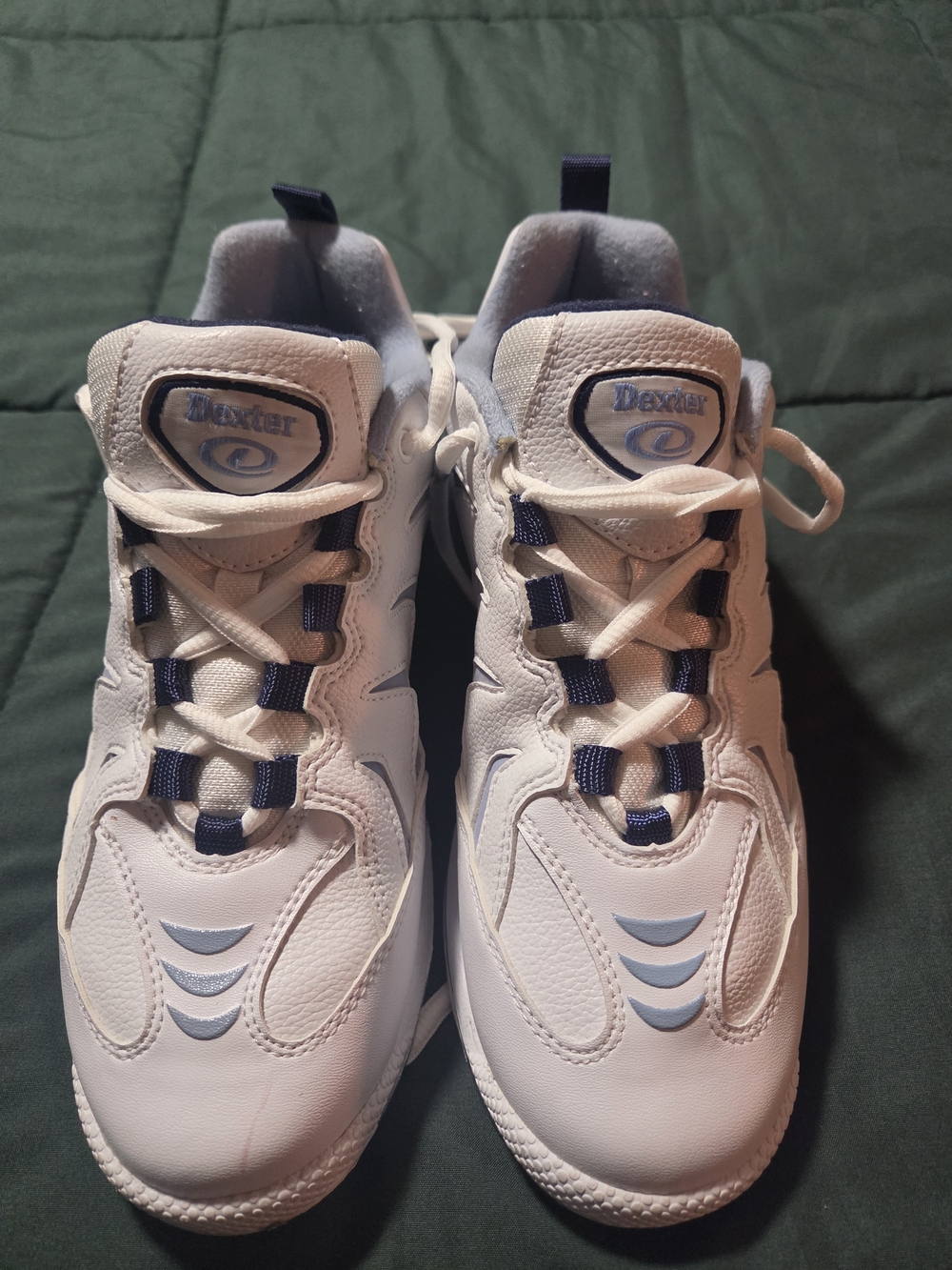 Dexter Womans White and Navy Bowling Shoes -  Comfort Fit